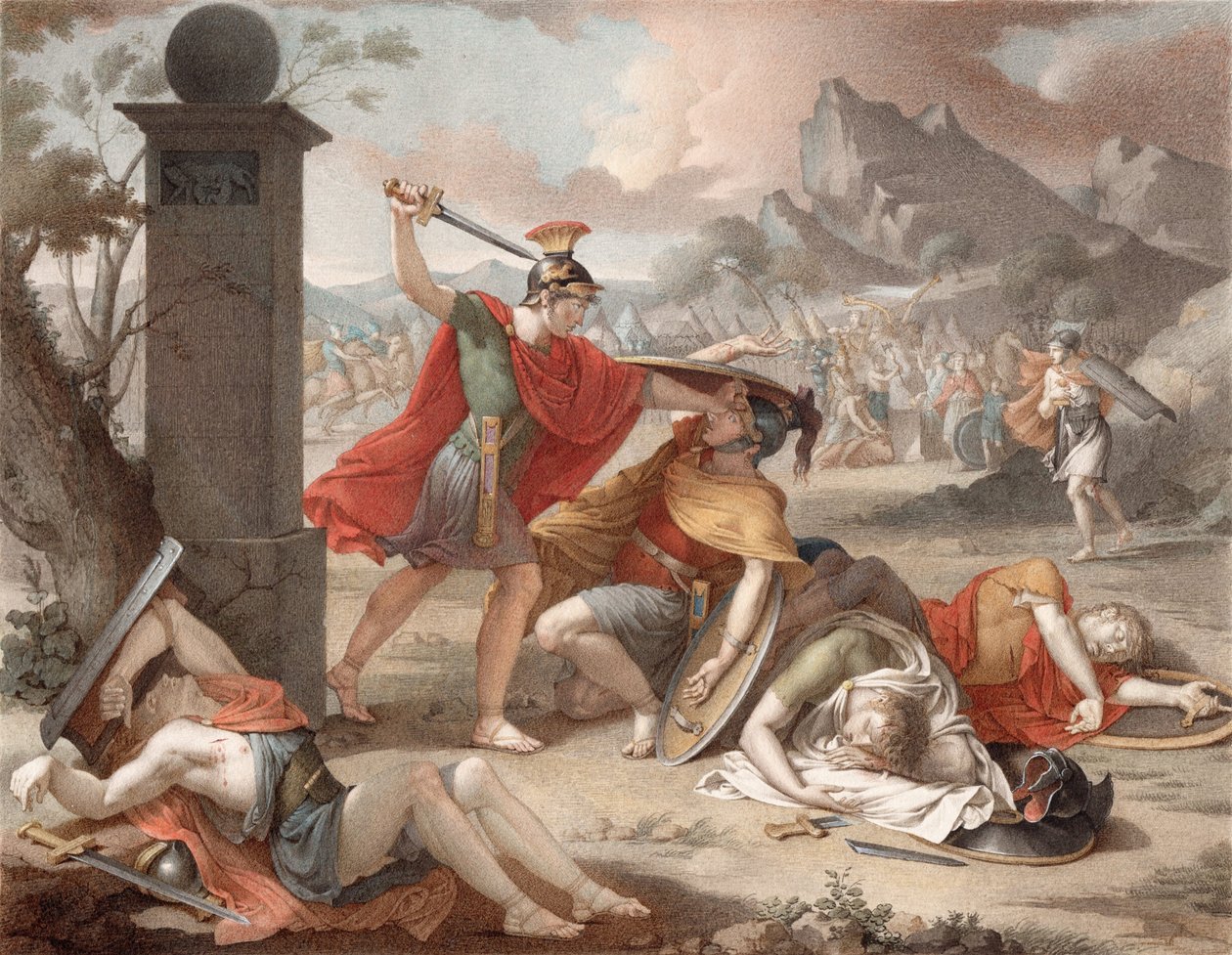 ドゥニ＝セバスチャン・ルロワ - ホラティイとキュラティイの戦い - 1798年クロップ 作： デニス・セバスチャン・リロイ