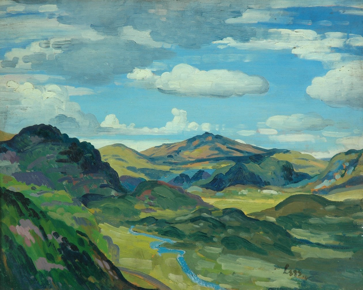 風景、1919年頃 作： ダーウェント・リーズ