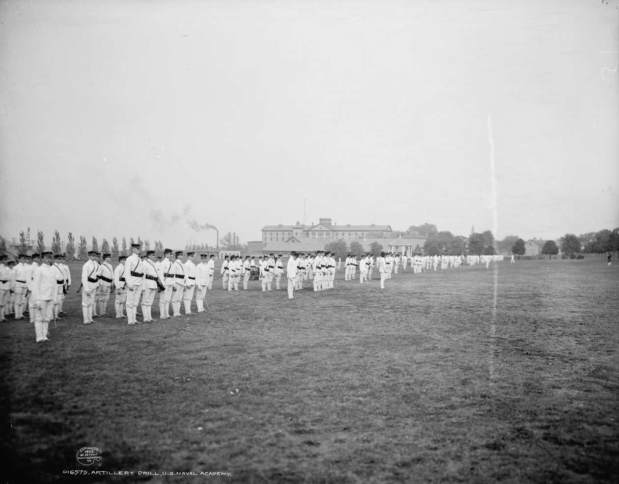 砲兵訓練、米海軍兵学校、アナポリス、メリーランド州、1903年 作： デトロイト出版株式会社
