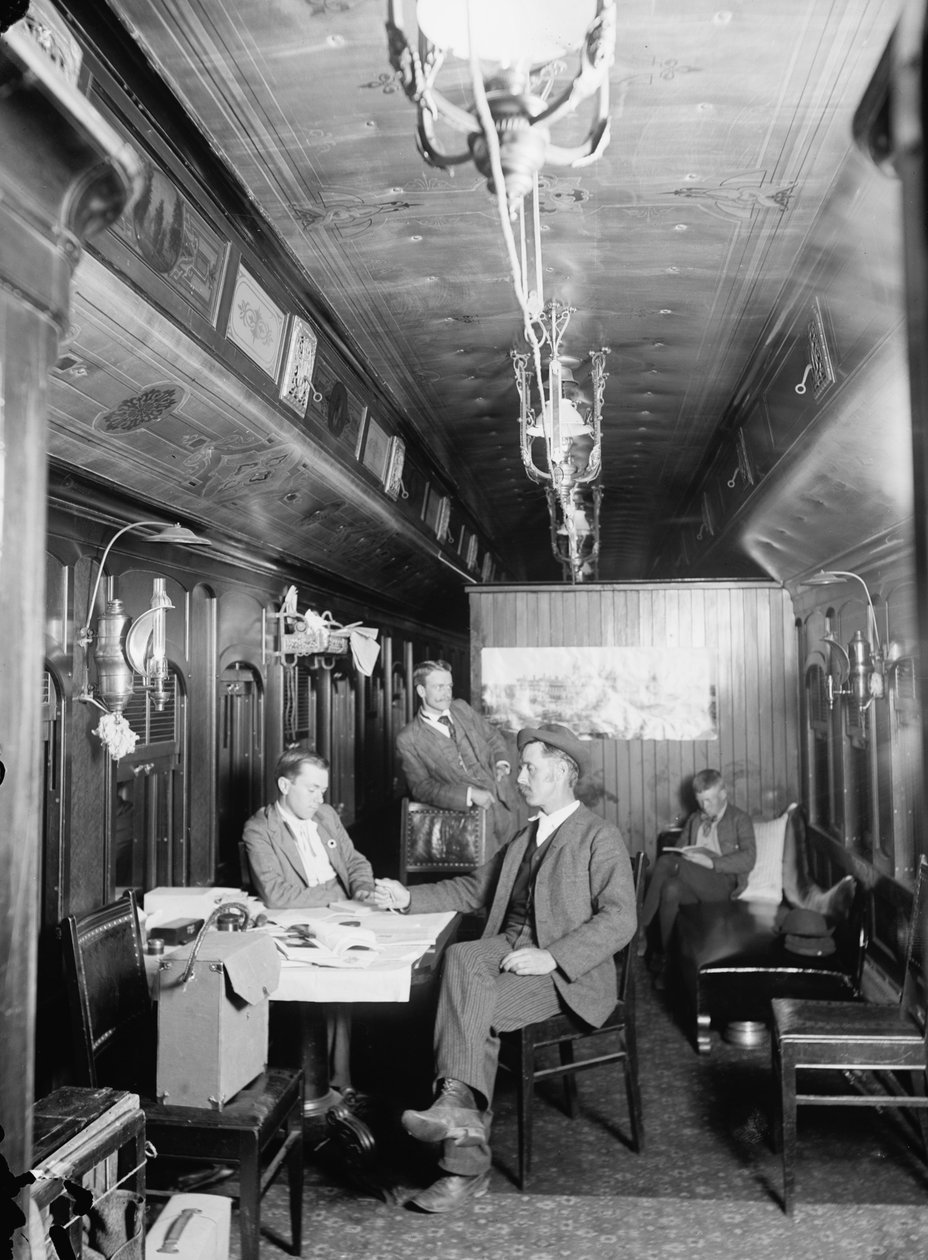 ニューヨークセントラルレイルウェイ（鉄道）写真撮影車、1895-1915年頃 作： デトロイト出版株式会社