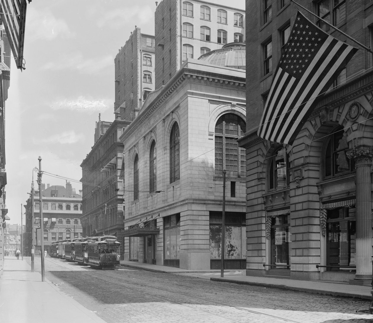 証券取引所、コングレスストリート、ボストン、マサチューセッツ、c.1910-20 作： デトロイト出版株式会社