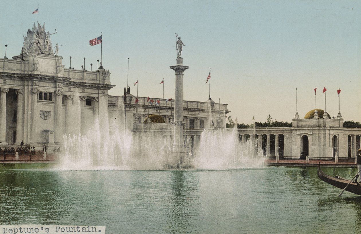 ネプチューンの噴水、トランスミシシッピ博覧会、1898年 作： デトロイト写真社