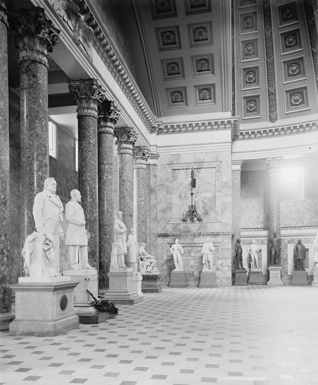 ワシントンDCの国会議事堂ホールの隅、1904年頃 作： デトロイト出版株式会社