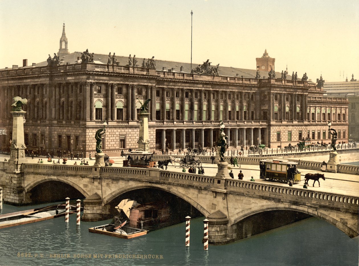 フレデリックの橋と橋、ベルリン、ドイツ、c.1900 作： デトロイト出版株式会社