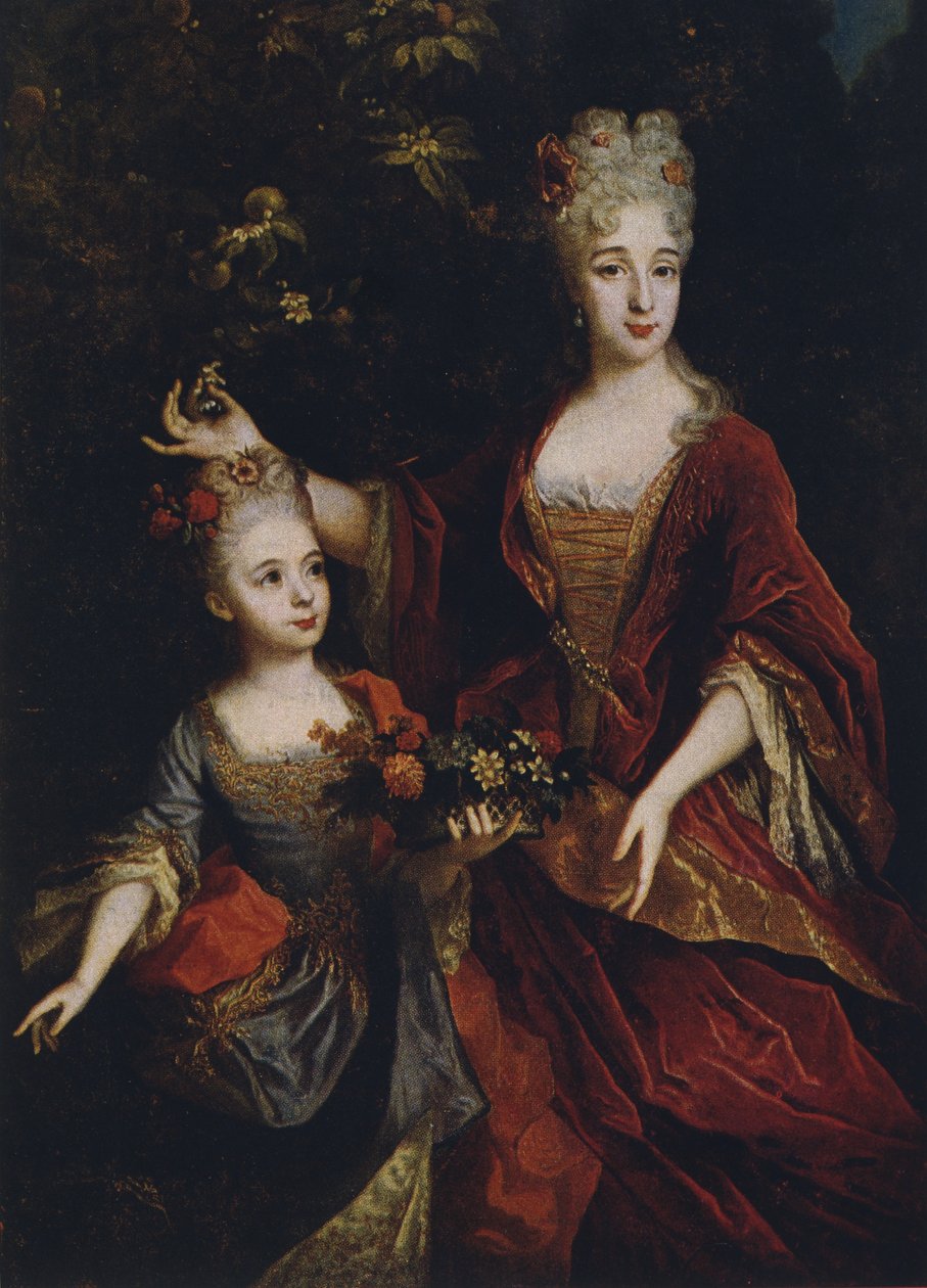 母と娘、ニコラ・ド・ラルジリエール（1656-1746）の後 作： デバンベス