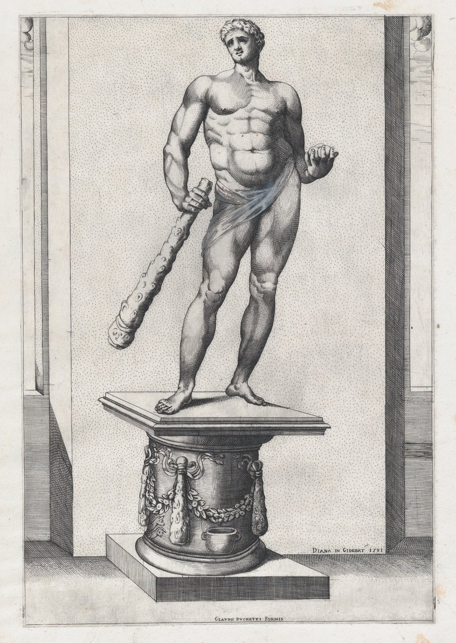 ローマの素晴らしさの鏡: ヘスペリデスのリンゴを持ったヘラクレス, 1581., 1581. 作： ダイアナ・マントゥアナ