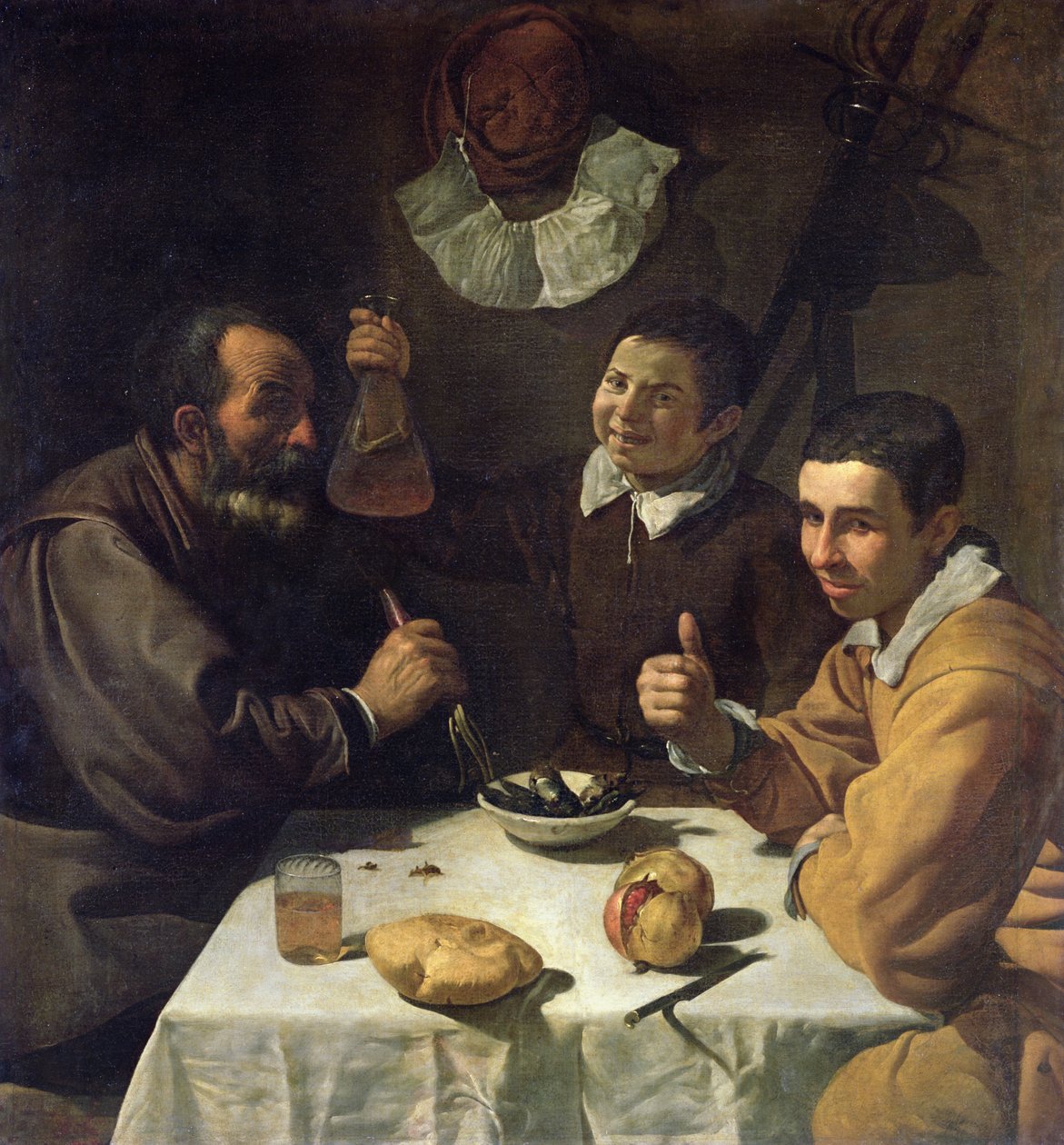 昼食会、1617年 作： ディエゴ・ベラスケス