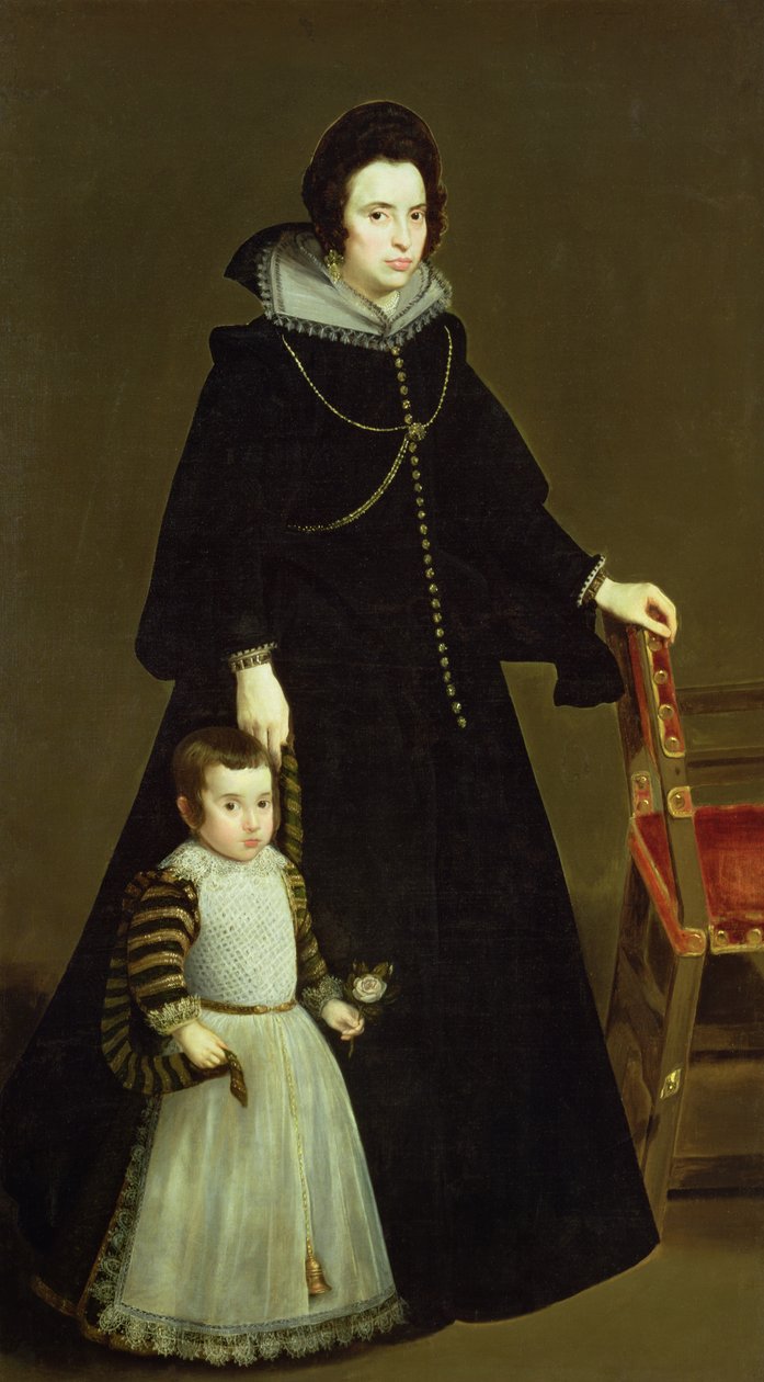 Dona Antonia de Ipenarrieta y Galdos（1599-1635）と彼女の息子、1631年頃 作： ディエゴ・ベラスケス