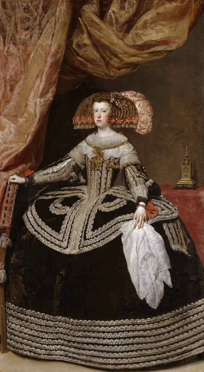 オーストリアの女王マリアアンナ（1634-96）、1652年 作： ディエゴ・ベラスケス