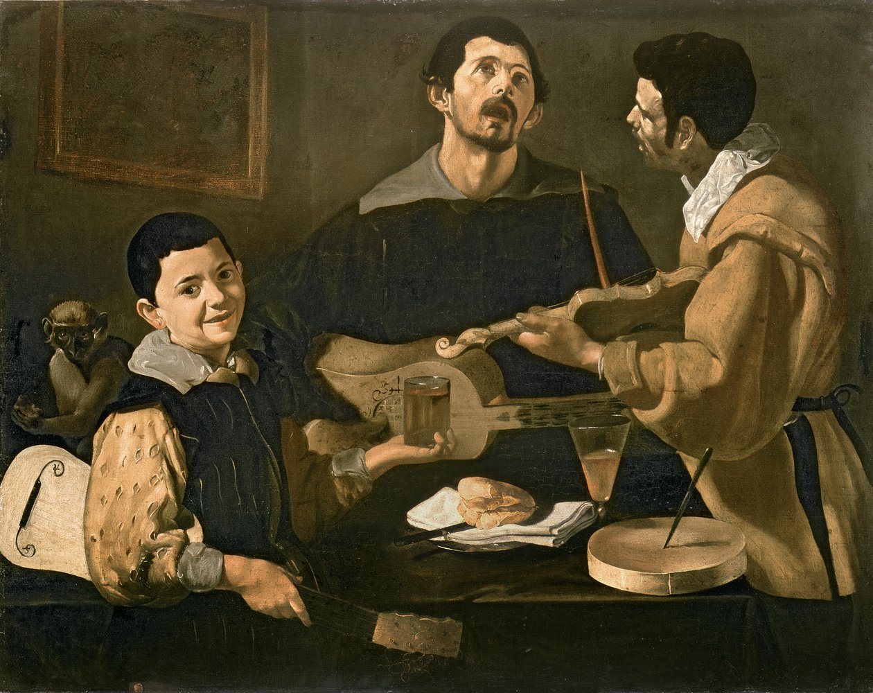 3人のミュージシャン、1618年 作： ディエゴ・ベラスケス