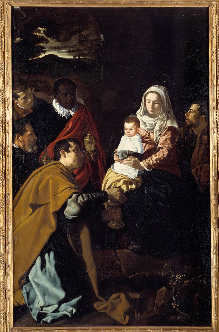 賢者たちの崇拝ディエゴ・ロドリゲス・デ・シルヴァ・イ・ベラスケス（1599-1660）による絵画 作： ディエゴ・ベラスケス