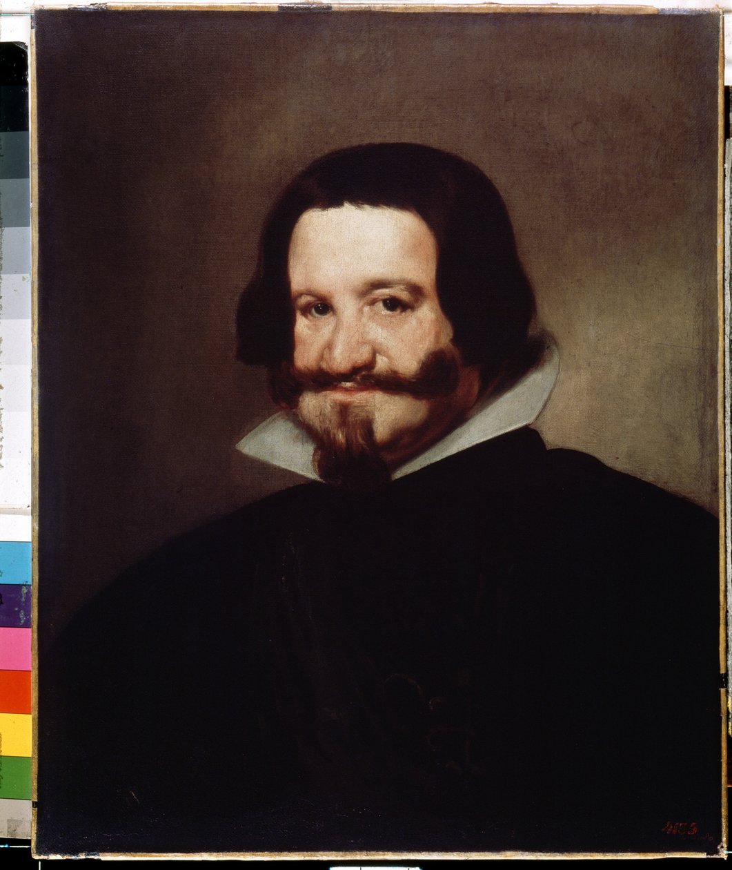 オリバレス伯爵の肖像画。 Gaspar de Guzman y Pimentel、Olivares 伯、Sanlucar la Mayor 公 (1587-1645)、スペインの大臣で王室の寵児。 ディエゴ ベラスケス (1599-1660) の絵画。 キャンバスに油彩、6 作： ディエゴ・ベラスケス