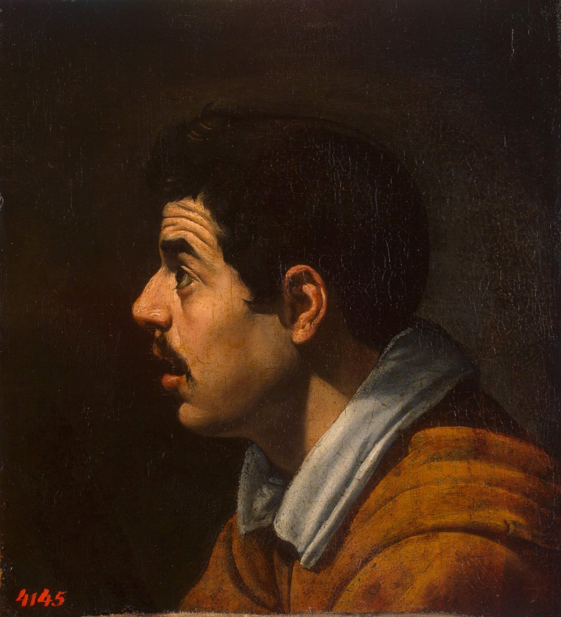 横顔の男の頭、c。 1616-1617