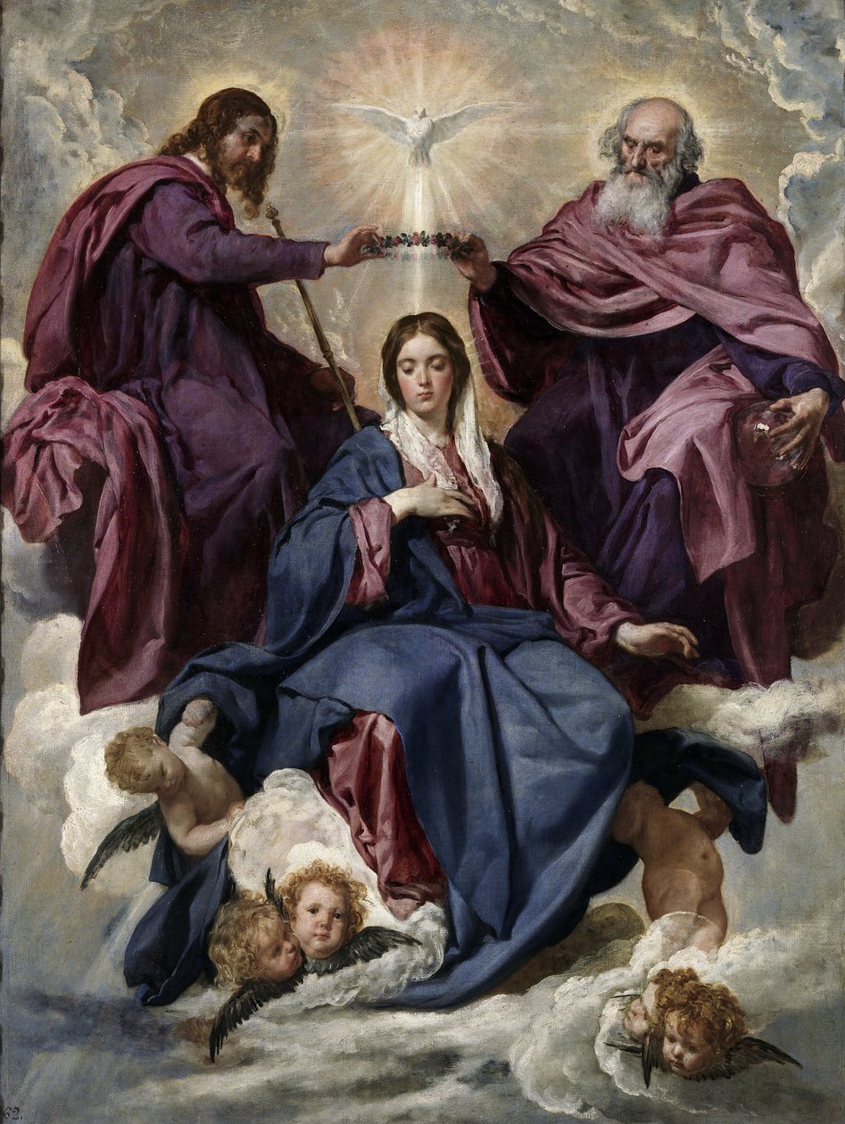 処女の戴冠式、1635-1636 作： ディエゴ・ベラスケス