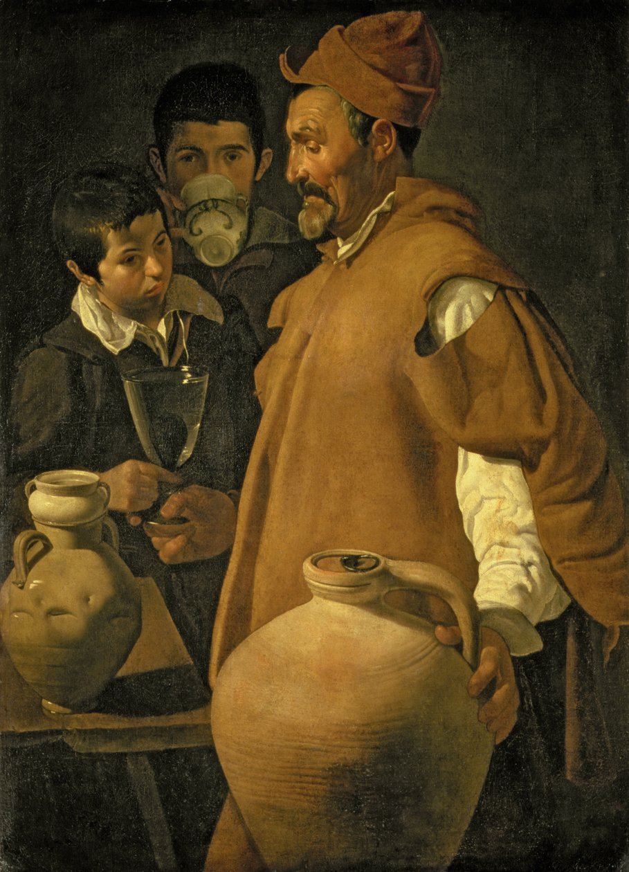 セビリアの水売り、c.1620 作： ディエゴ・ベラスケス