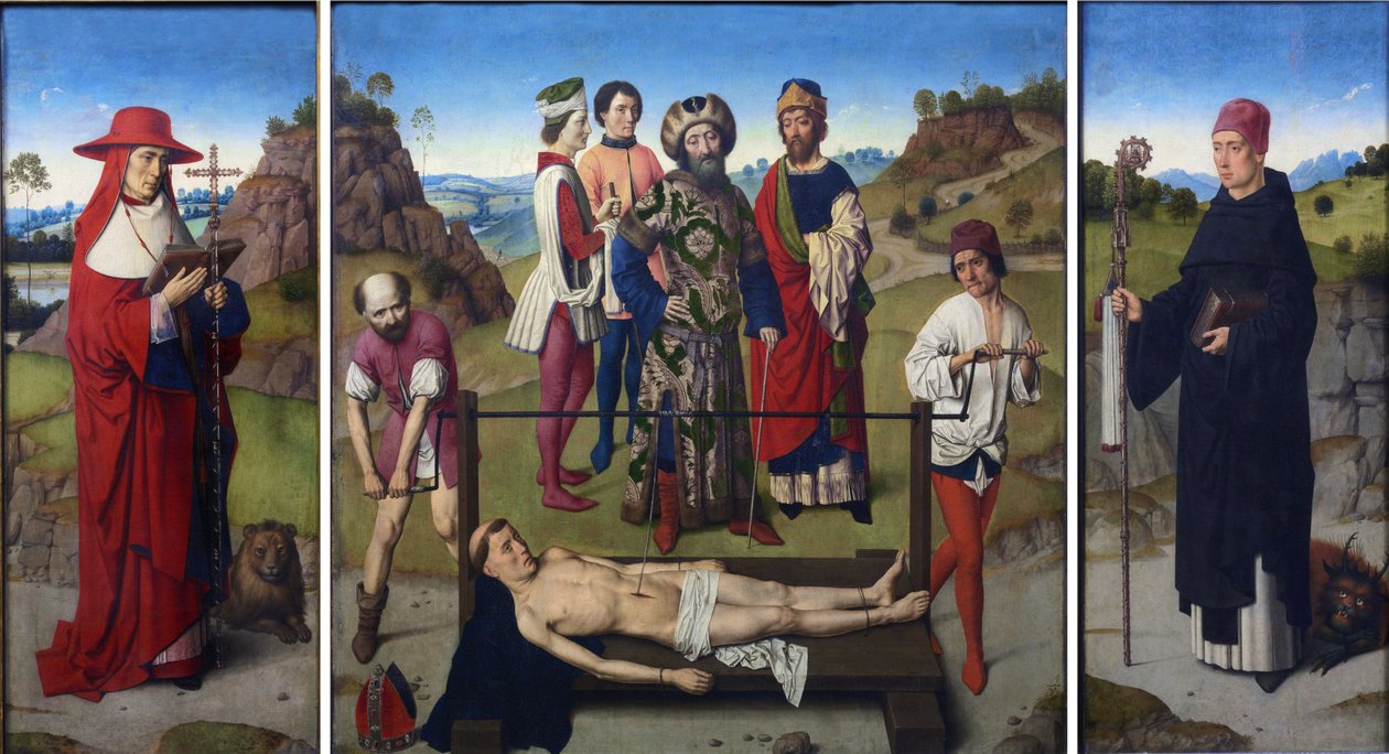 オランダ語：Het martyrdom van de Saint Erasmus 聖エラスムスの殉教のトリプティク 作： ディーリックバウツ