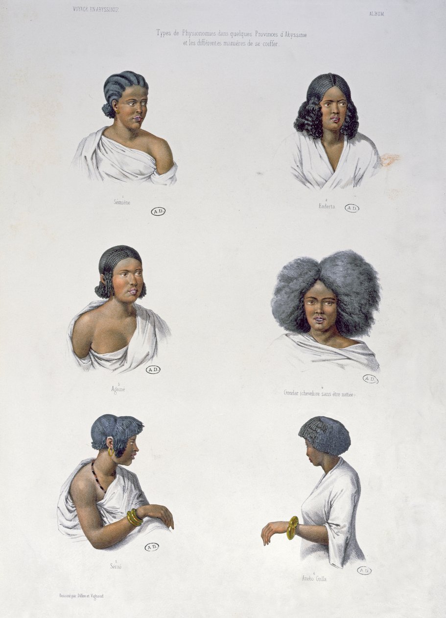 1840年頃、オーモンによって刻まれたアビシニアの先住民 作： ディロンとビニャー