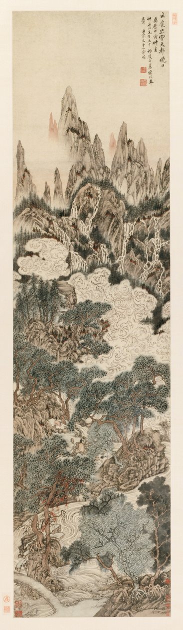 天空の城塞ピーク、1614年の朝の太陽。 作： ディン・ユンペン