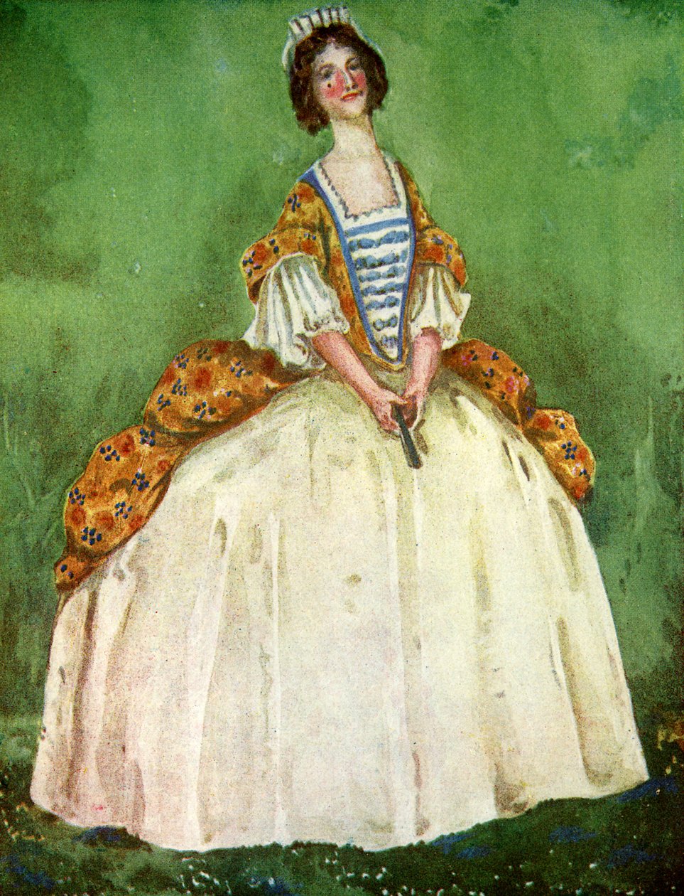 アン1世（1702-1714）の時代の女性の衣装 作： ディオン・クレイトン・カルスロップ