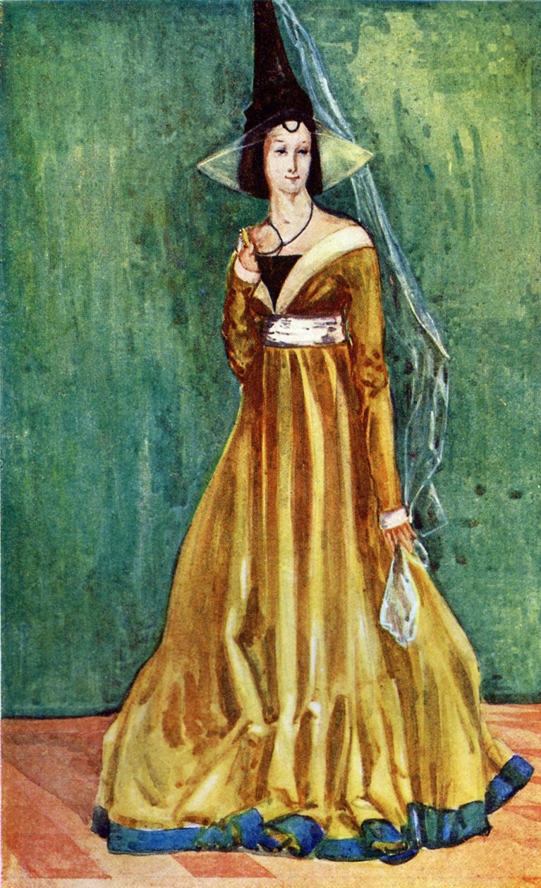 エドワード4世（1461-1483）の時代の女性の衣装 作： ディオン・クレイトン・カルスロップ