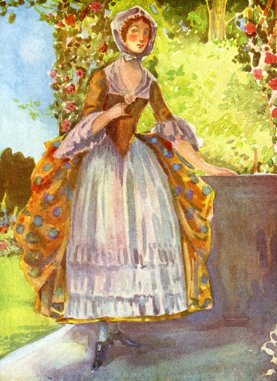 ジョージ2世（1727-1760）の時代の女性の衣装 作： ディオン・クレイトン・カルスロップ