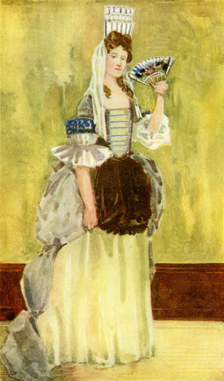 ウィリアムとメアリーの治世にいた女性の衣装（1689-1702） 作： ディオン・クレイトン・カルスロップ