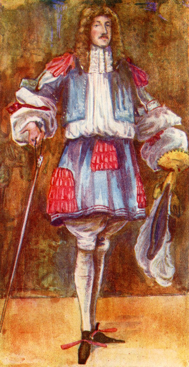 チャールズ2世（1660-1685）の時代の男性の衣装 作： ディオン・クレイトン・カルスロップ