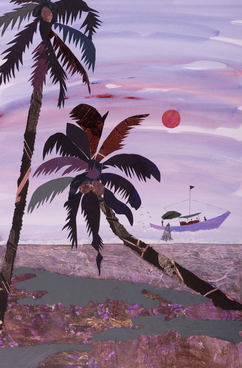 釣り、2020年（コラージュ） 作： 