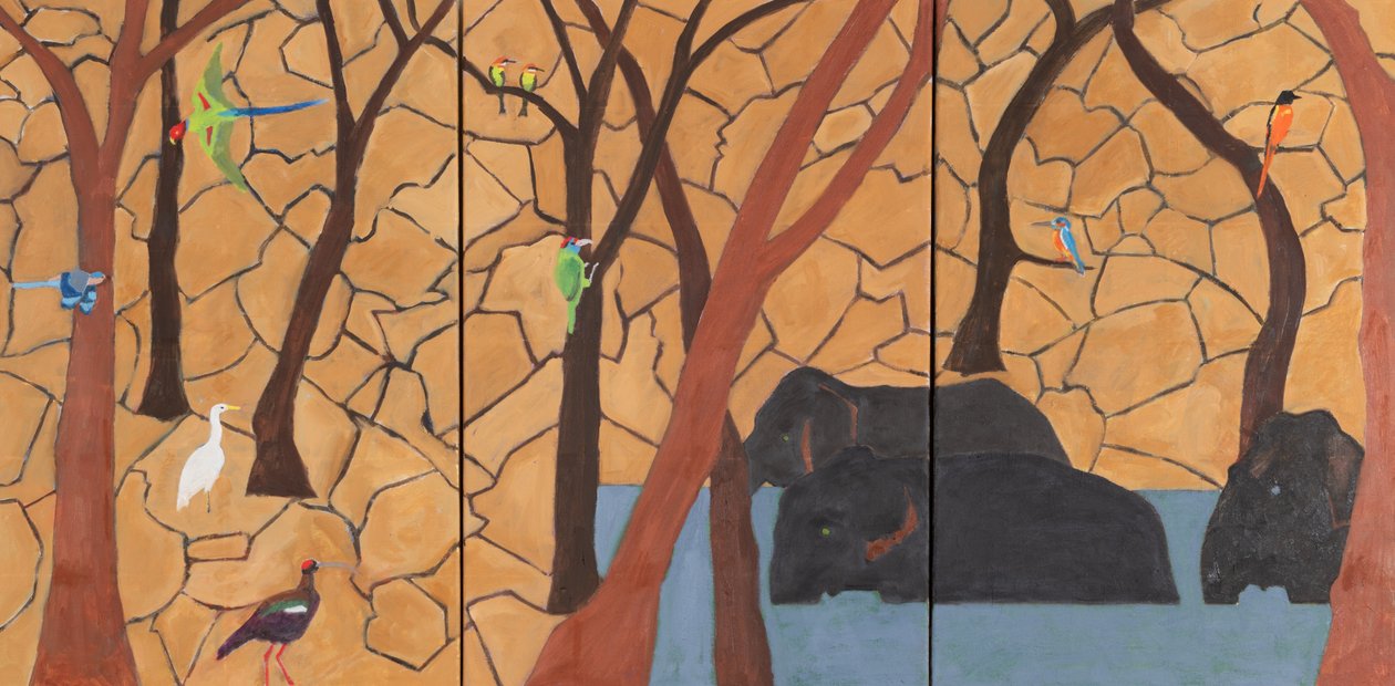 ジャングル、インド、2020年（キャンバスに油彩） 作： 