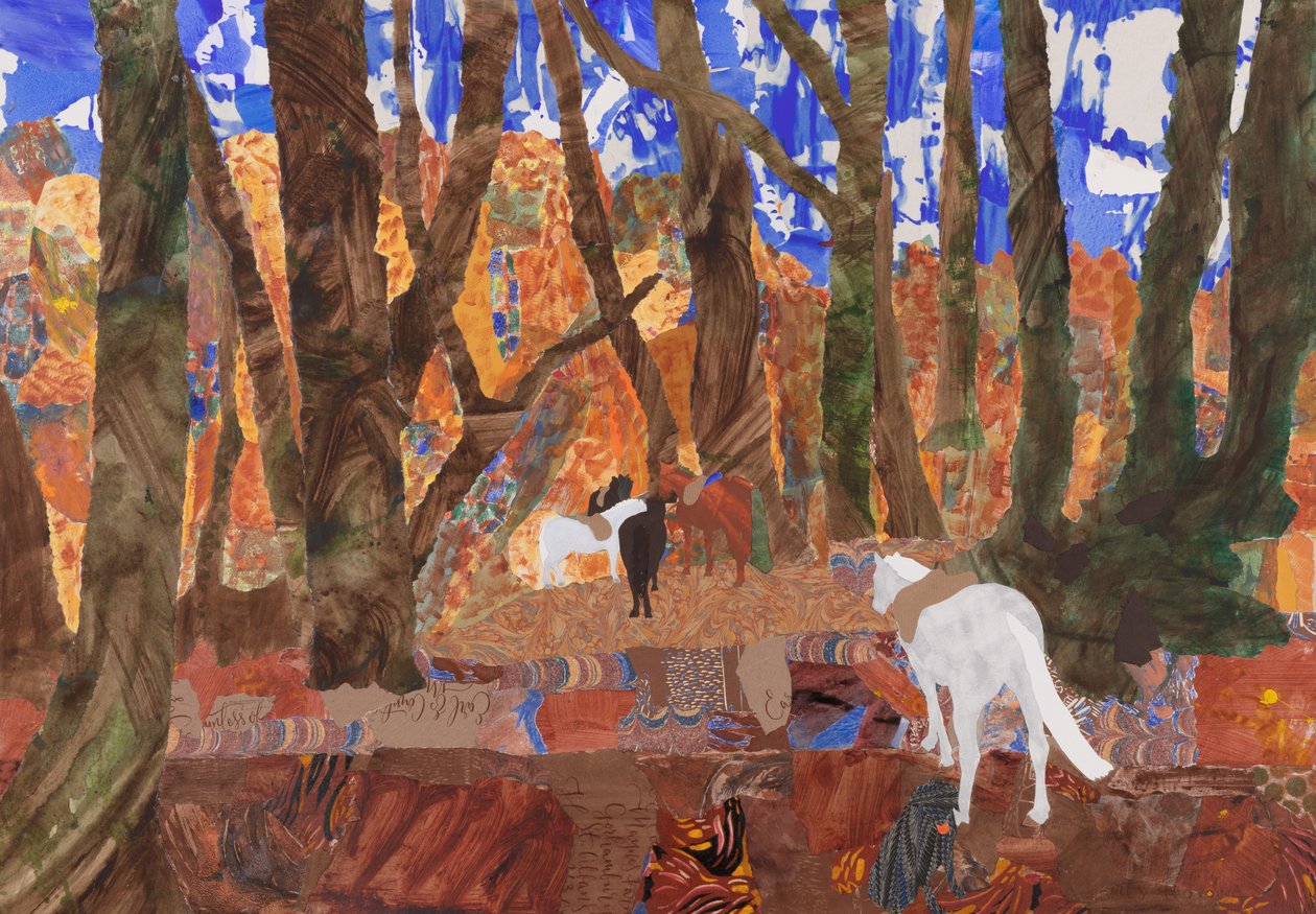 ライディングレスト、2020年（コラージュ） 作： 