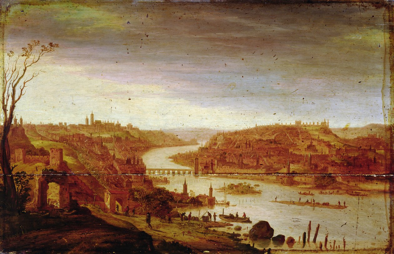 プラハの景色（復元されていないバージョン、57946も参照） 作： Dirck Verhaert