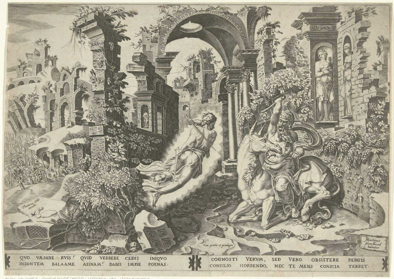 Balaam (Balaäm) 天使 作： Dirck Volckertsz coornhert