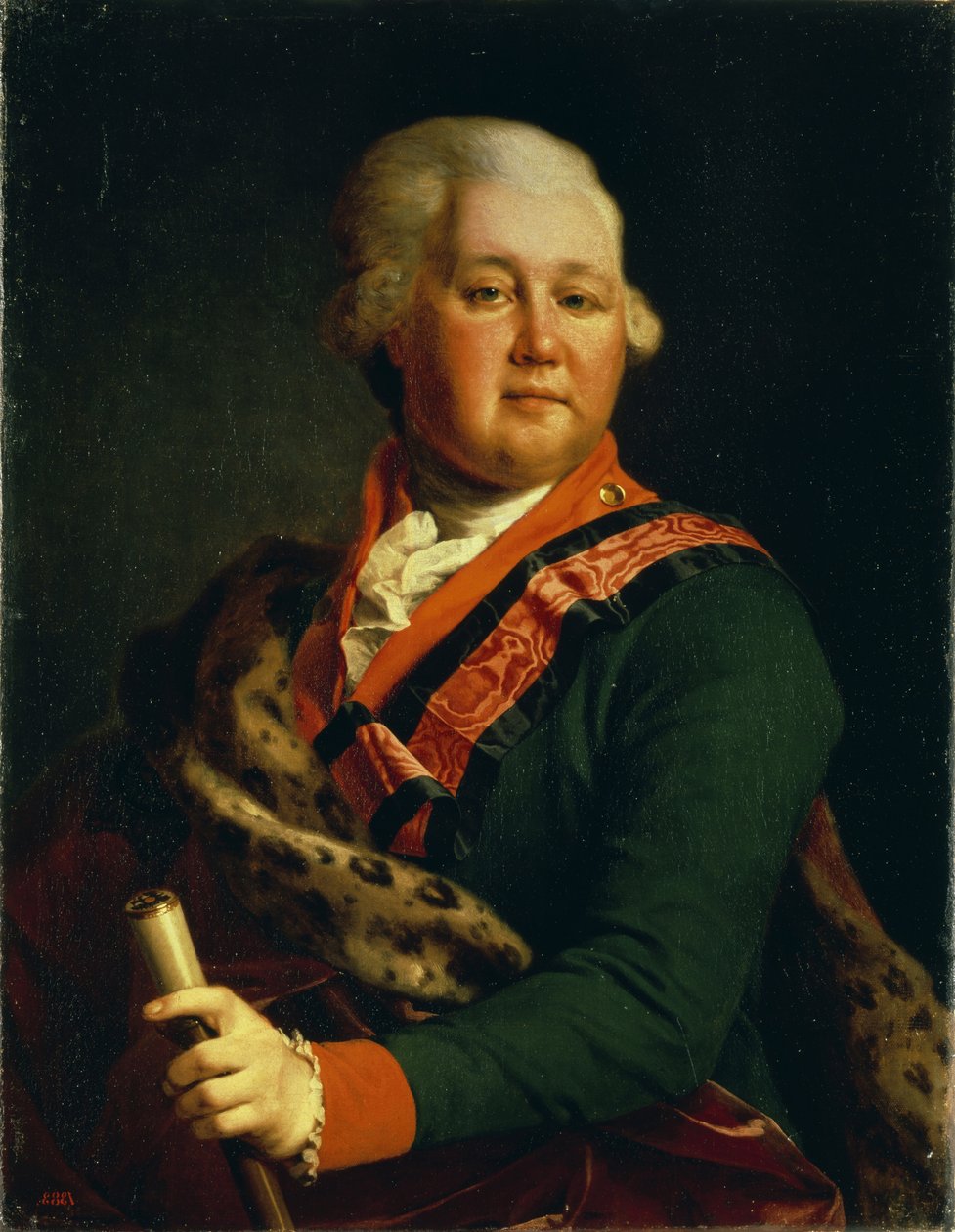 ヴァレンティンプラトノビッチイヴァノビッチムシンプーシキン1735-1804、1780年代末の肖像 作： Dmitri Grigorievich Levitsky