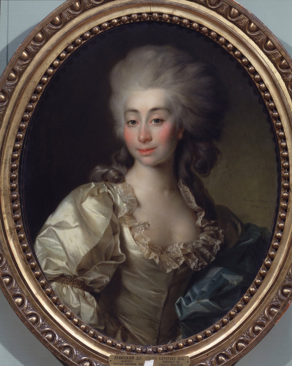 ウルスラ・ムニゼックの肖像、1782 作： Dmitri Grigorievich Levitsky