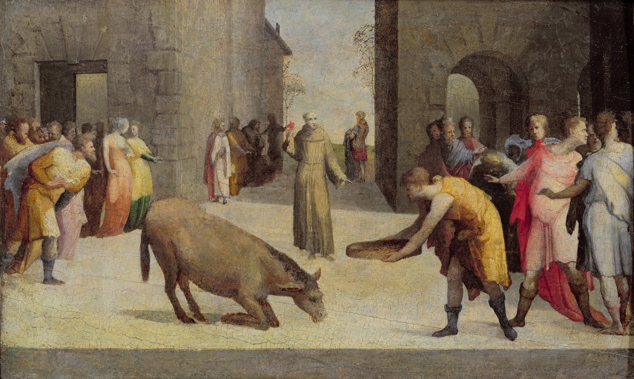 1537年のパドヴァの聖アントニオとお尻の奇跡 作： Domenico di Pace Beccafumi