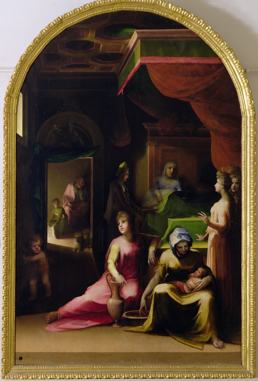 聖母の誕生、1540-43年頃 作： Domenico di Pace Beccafumi