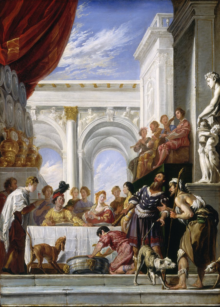 ラザロと金持ちのたとえ話、1618-28年 作： ドメニコ・フェティまたはフェティ