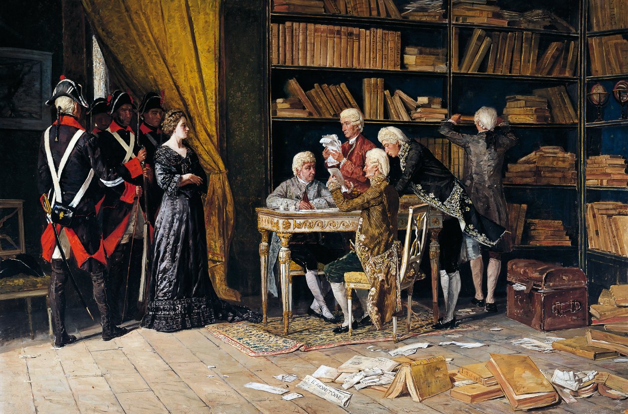 エレオノーラ ピメンテルの家を捜索、ドメニコ バッタリア (1842-1921) の絵画、キャンバスに油彩 作： ドメニコ・バッタリア
