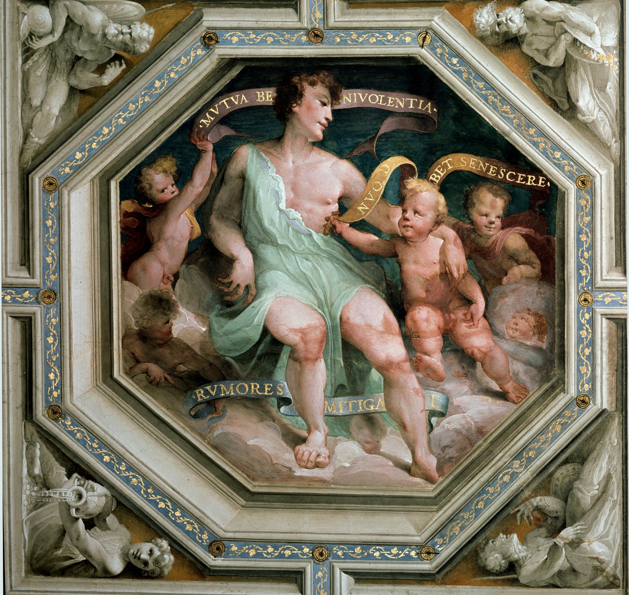 La mutua benevolenza o concordia（互恵的な博愛と和合）。ドメニコ・ベッカフミ（1486-1551）の絵画 作： ドメニコベッカフミ