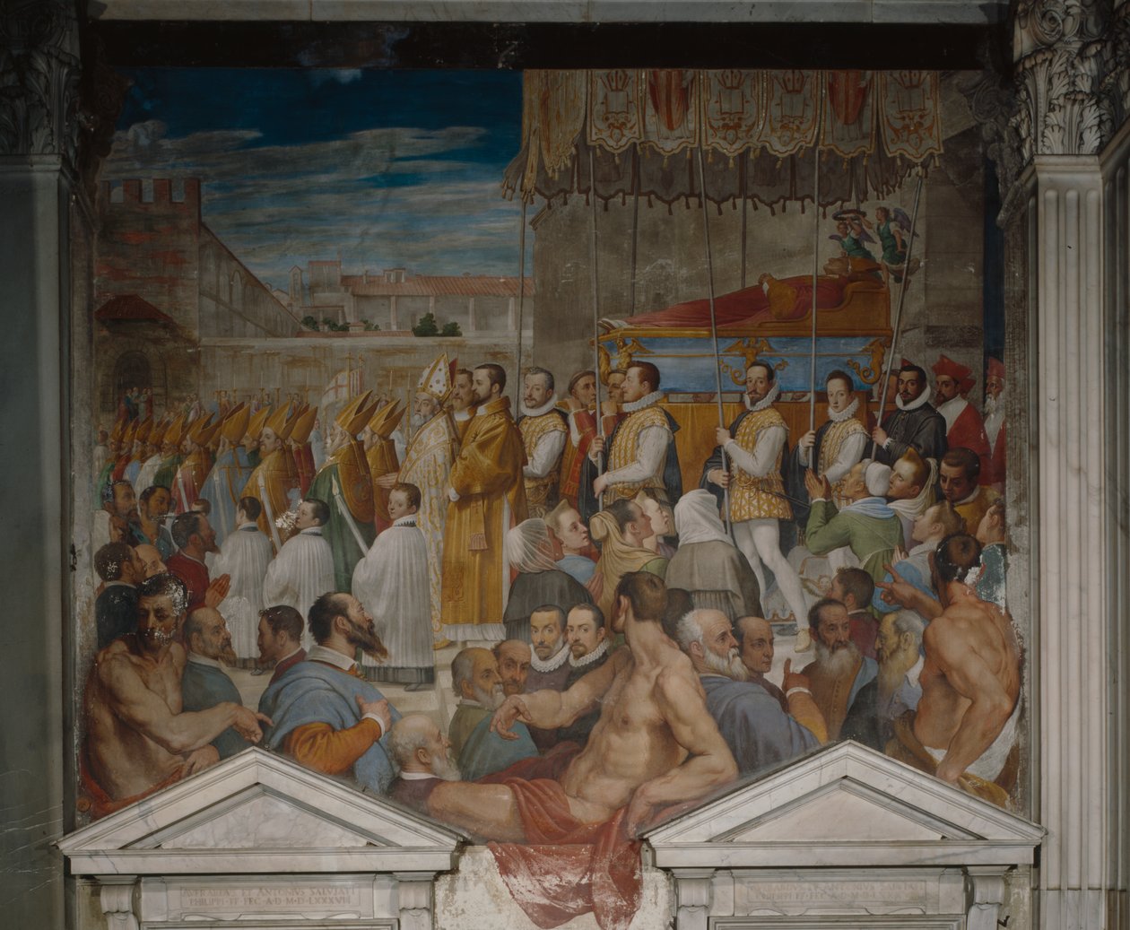 聖アントニヌスの遺体の行列、1589年（フレソ） 作： Domenico Cresti（Il Passignano）