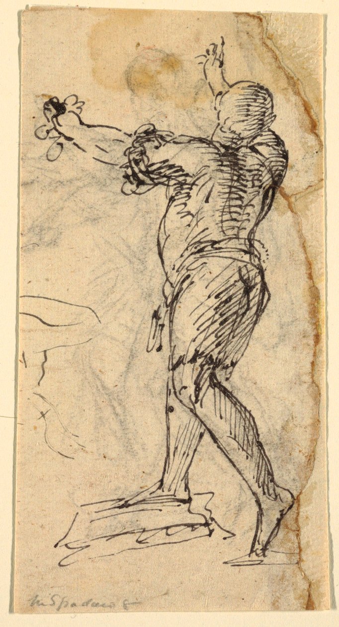 腕を上げて立っている男 作： DomenicoGargiuloはMiccoSpadaroと呼ばれます
