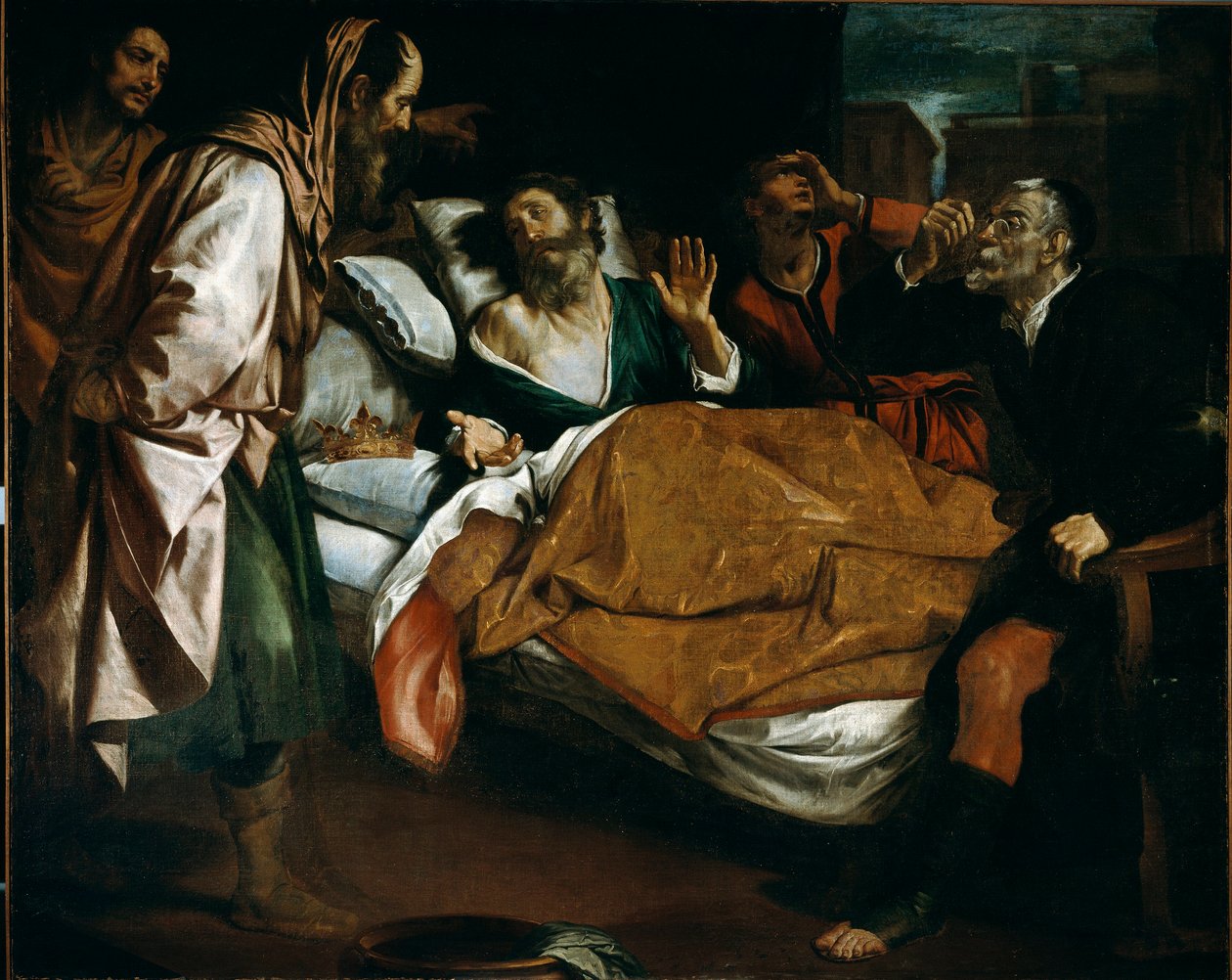 預言者エゼキエルの死 ドメニコ・フィアゼッラ（イル・サルザナ）（1589-1669）の絵画 17世紀 ジェネスのパラッツォ・ビアンコのガレリア 作： ドメニコイルサルザナフィアセラ
