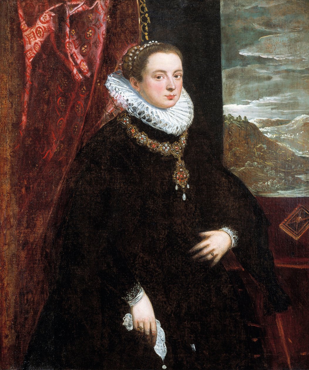 Lady in Black、1560年代 作： ドメニコ・ロブスティ・ティントレット