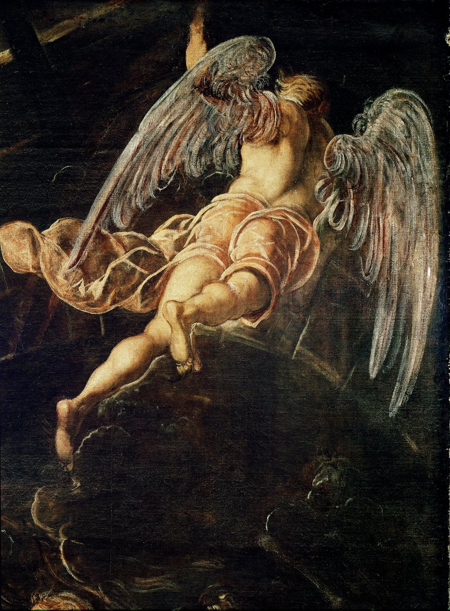 イエス・キリストのリンボへの降下 天使のディテールヤコポ・ロブスティdetto il Tintoretto（ティントレット）の絵画 作： ドメニコ・ロブスティ・ティントレット