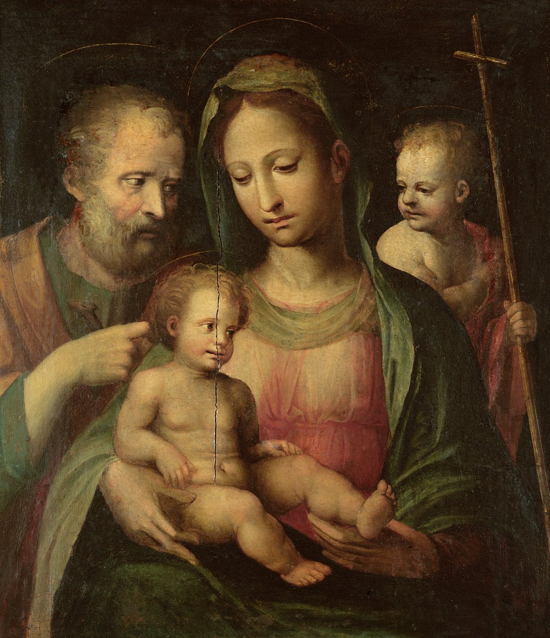 聖ヨハネとの聖家族 作： Domenico di Pace Beccafumi