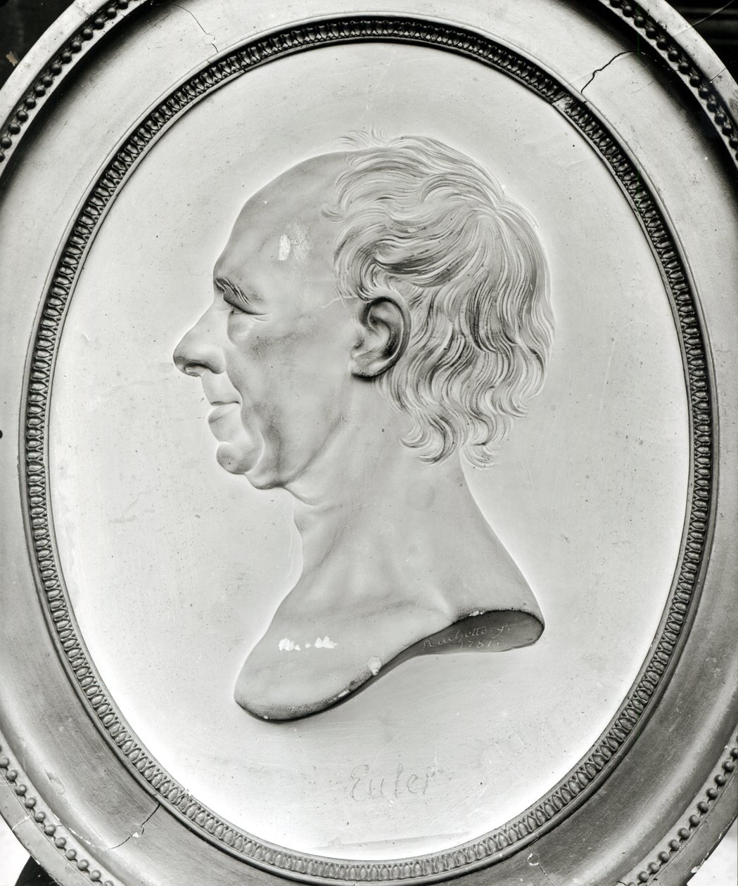 レオンハルトオイラーのメダリオン肖像画（1707-83）1781 作： ドミニク・ラシェット