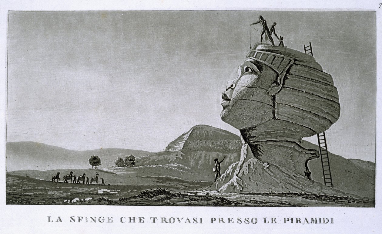ギザのスフィンクス、「Voyage en Egypte」より 作： ドミニク・ヴィヴァン・デノン