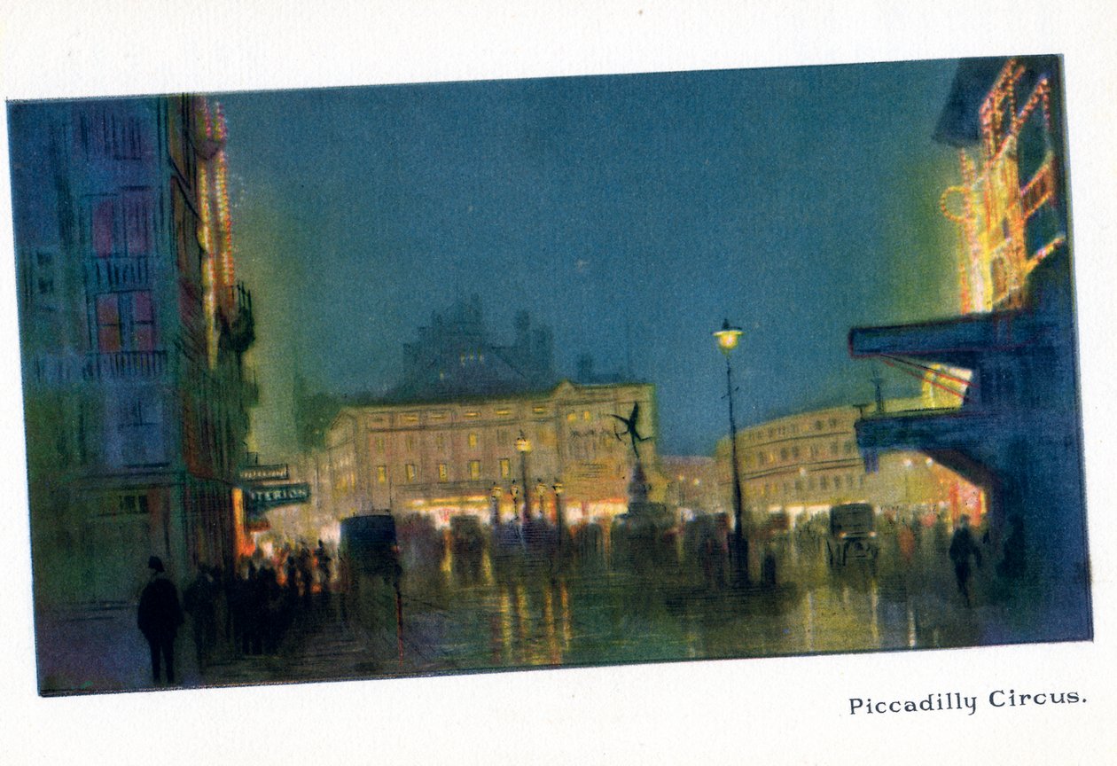 ピカデリーサーカス、 &39;The New Lights o&39; London &39;から1926年発行 作： ドナルド・マクスウェル