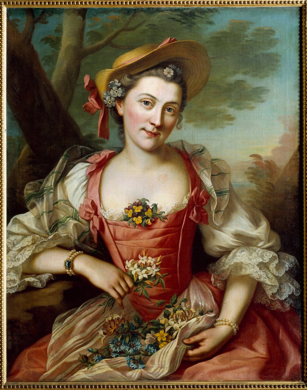 女性の肖像」 ドナティアン・ホノット（1707-1785）作 18世紀 ディジョン美術館蔵 作： ドナ・ノノッテ