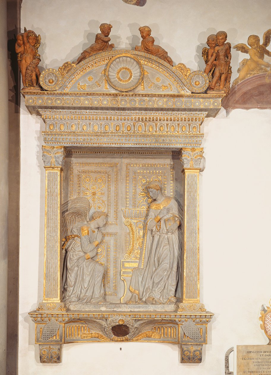 Cavalcanti Annunciation（金色の石灰岩）（64351も参照） 作： ドナテロ